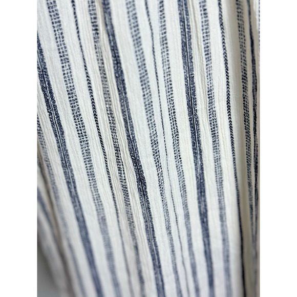 Knox Rose Womens Cream Navy Stripped Bohemian Womens Casual Oversized Top XXL - Picture 4 of 16